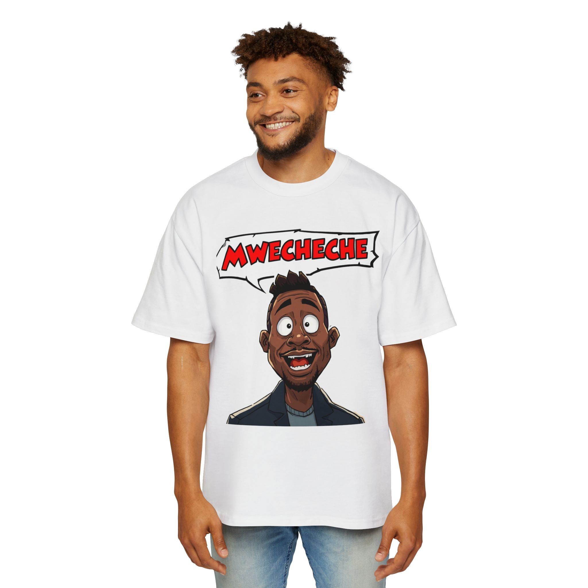 Mwecheche Cartoon Tee — Men’s Oversized Graphic T-Shirt