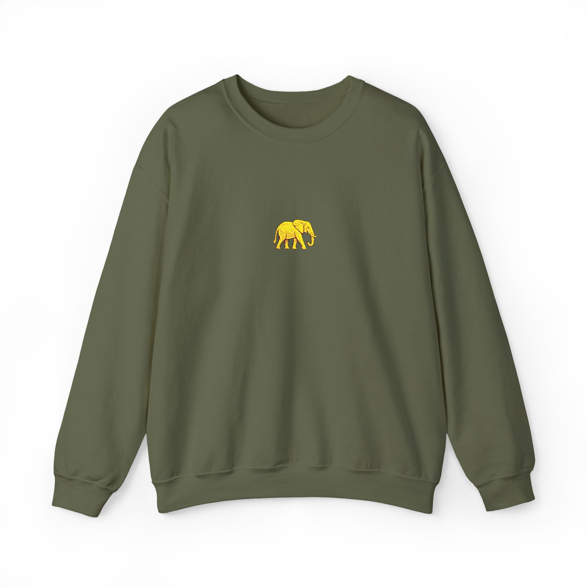 Elephant Embroidery Crewneck Sweatshirt