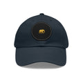 Ndovu Embroidered Gold Elephant Leather Patch Dad Hat