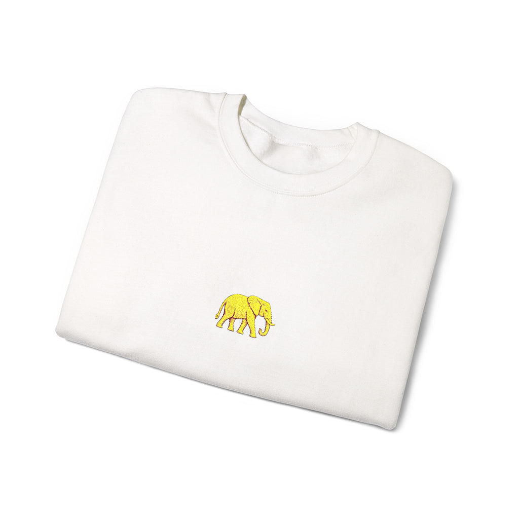 Elephant Embroidery Crewneck Sweatshirt