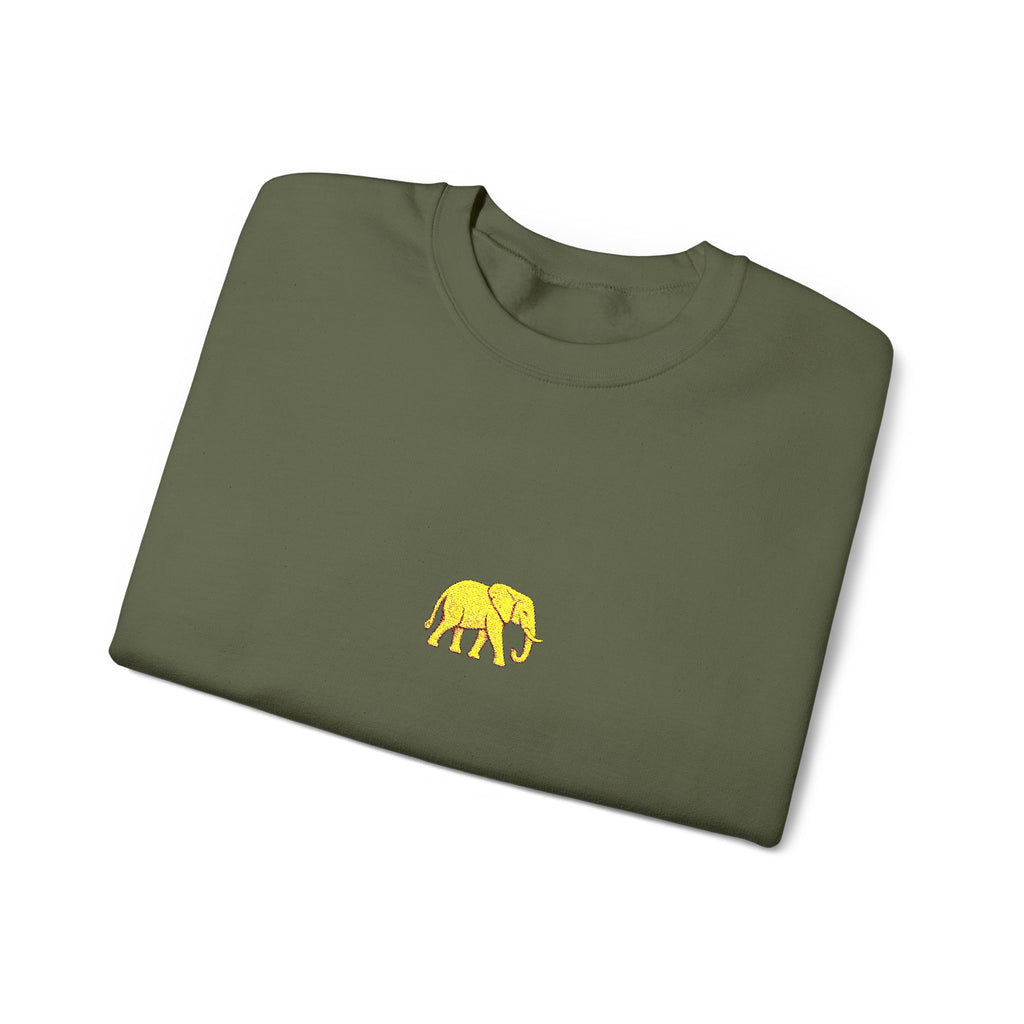 Elephant Embroidery Crewneck Sweatshirt