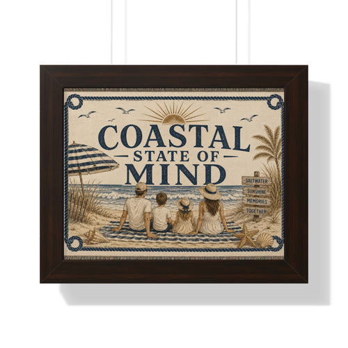 Coastal State of Mind Framed Poster