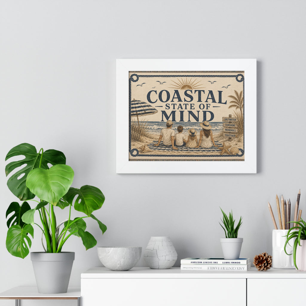 Coastal State of Mind Framed Poster