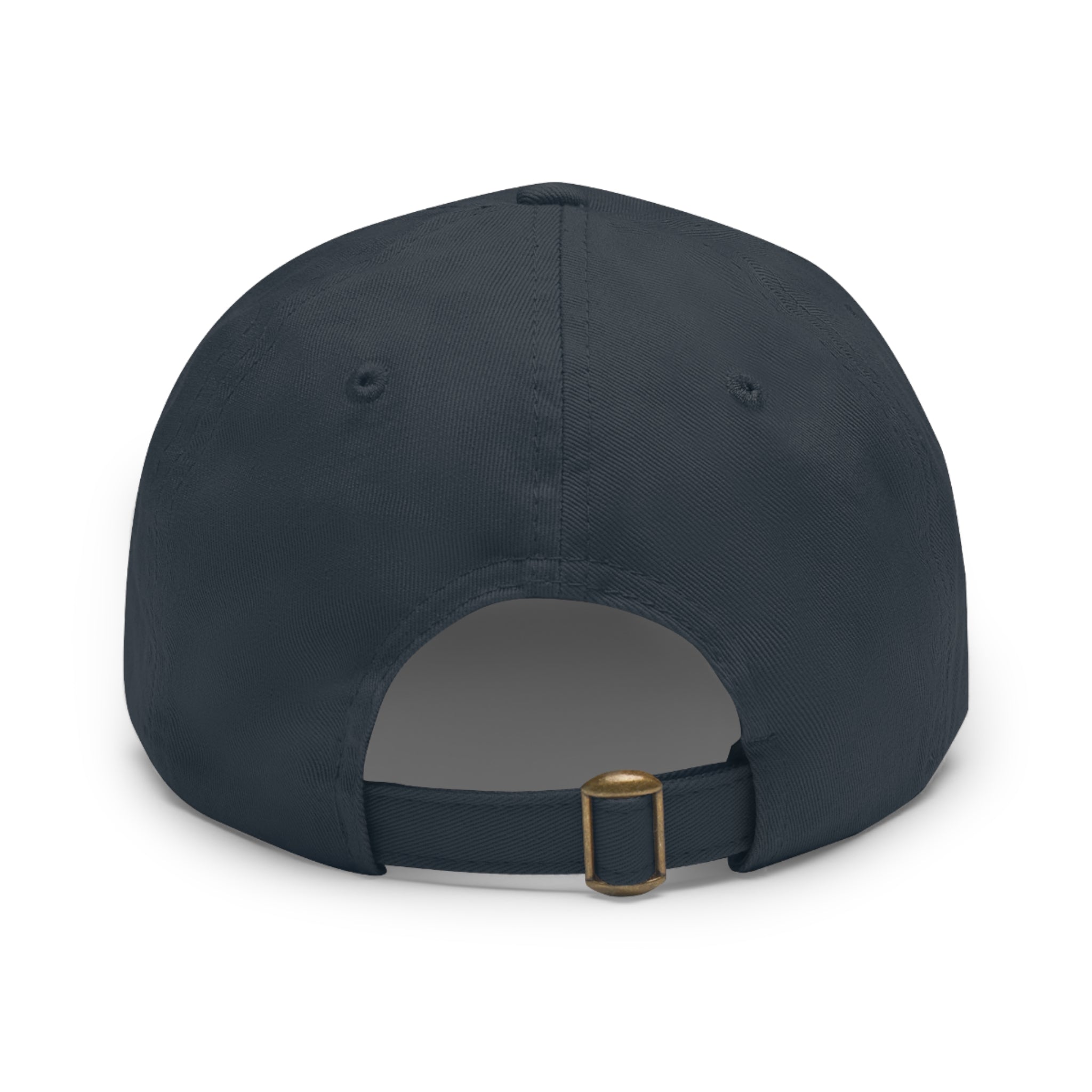 Ndovu Embroidered Gold Elephant Leather Patch Dad Hat