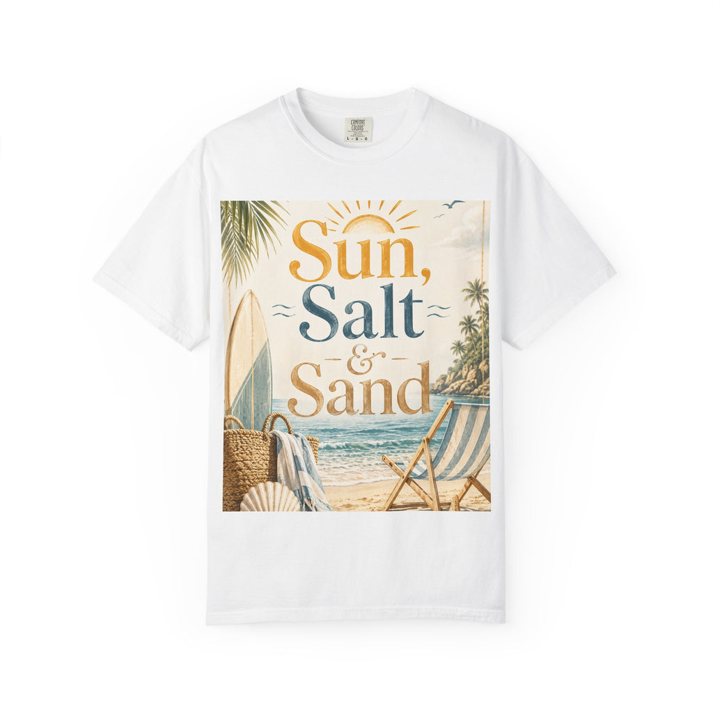 Sun, Salt & Sand Beach T-Shirt — Vintage Coastal Vacation Tee