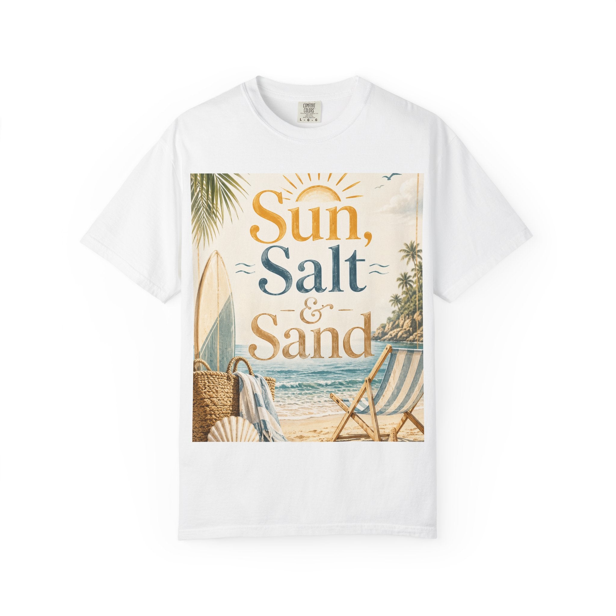 Sun, Salt & Sand Beach T-Shirt — Vintage Coastal Vacation Tee