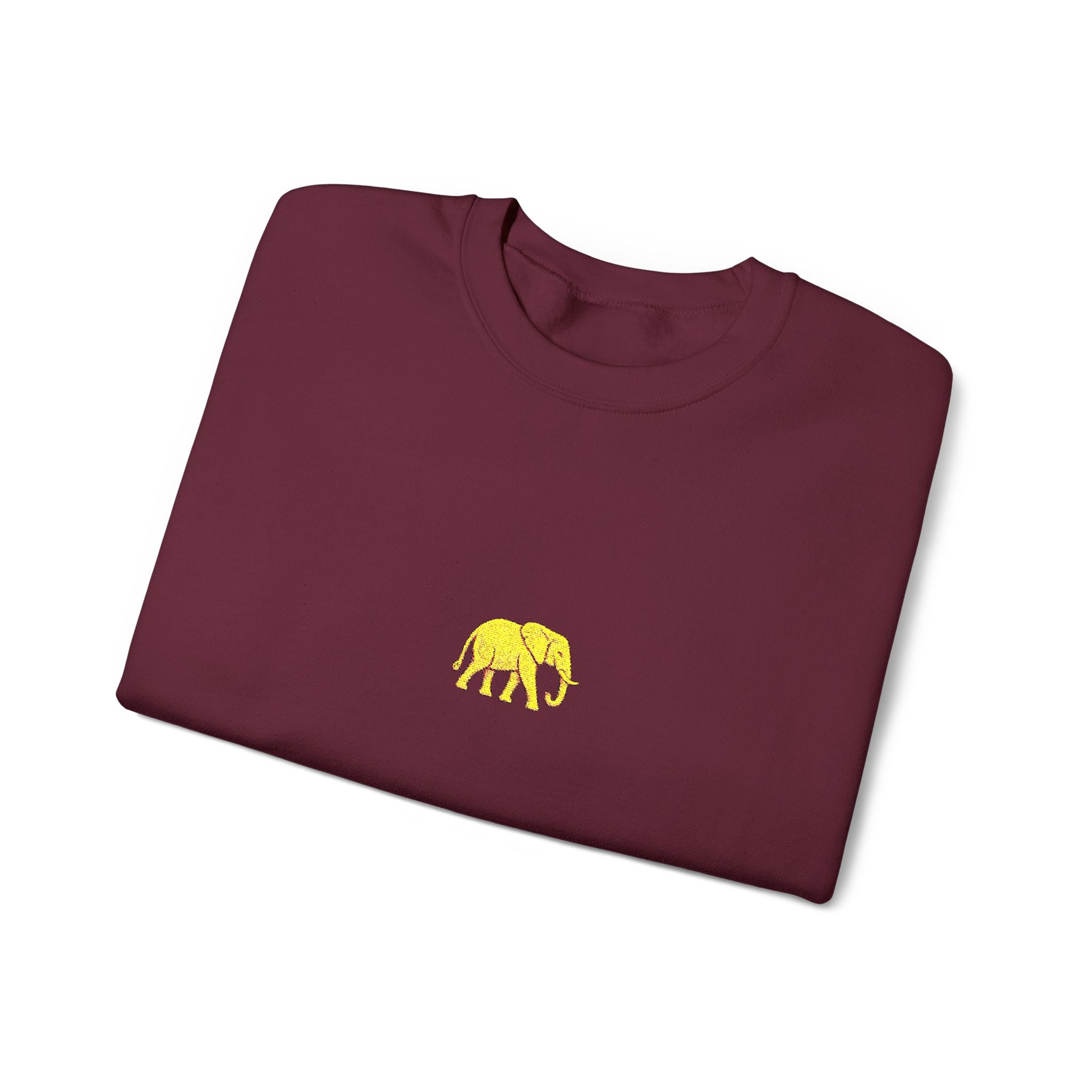 Elephant Embroidery Crewneck Sweatshirt