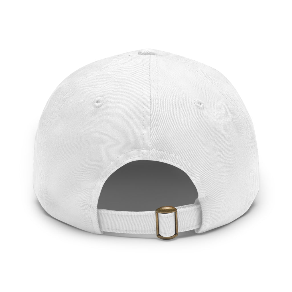 Ndovu Embroidered Gold Elephant Leather Patch Dad Hat