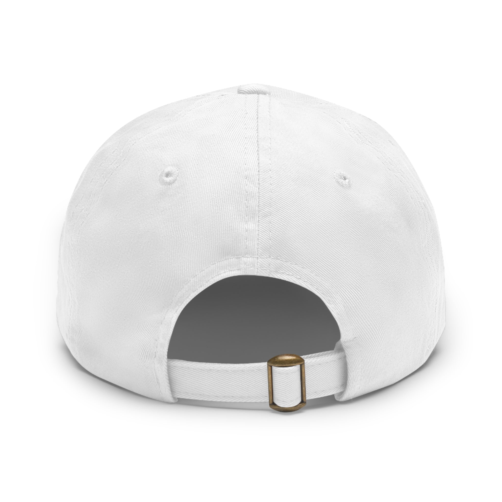 Ndovu Embroidered Gold Elephant Leather Patch Dad Hat