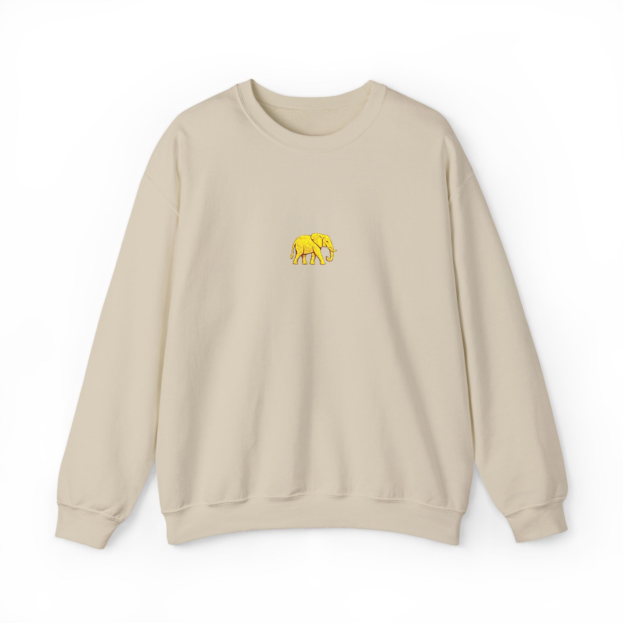 Elephant Embroidery Crewneck Sweatshirt