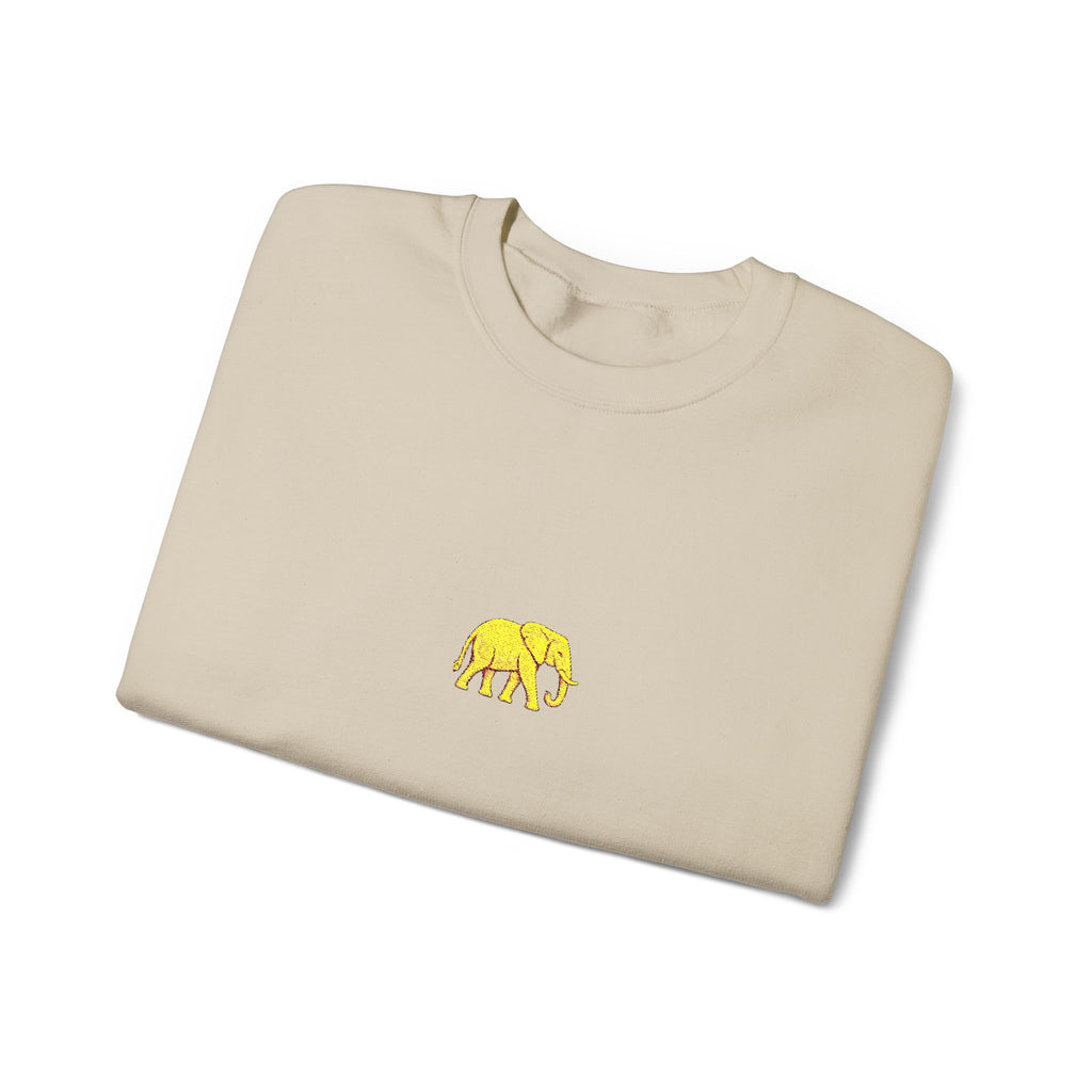 Elephant Embroidery Crewneck Sweatshirt