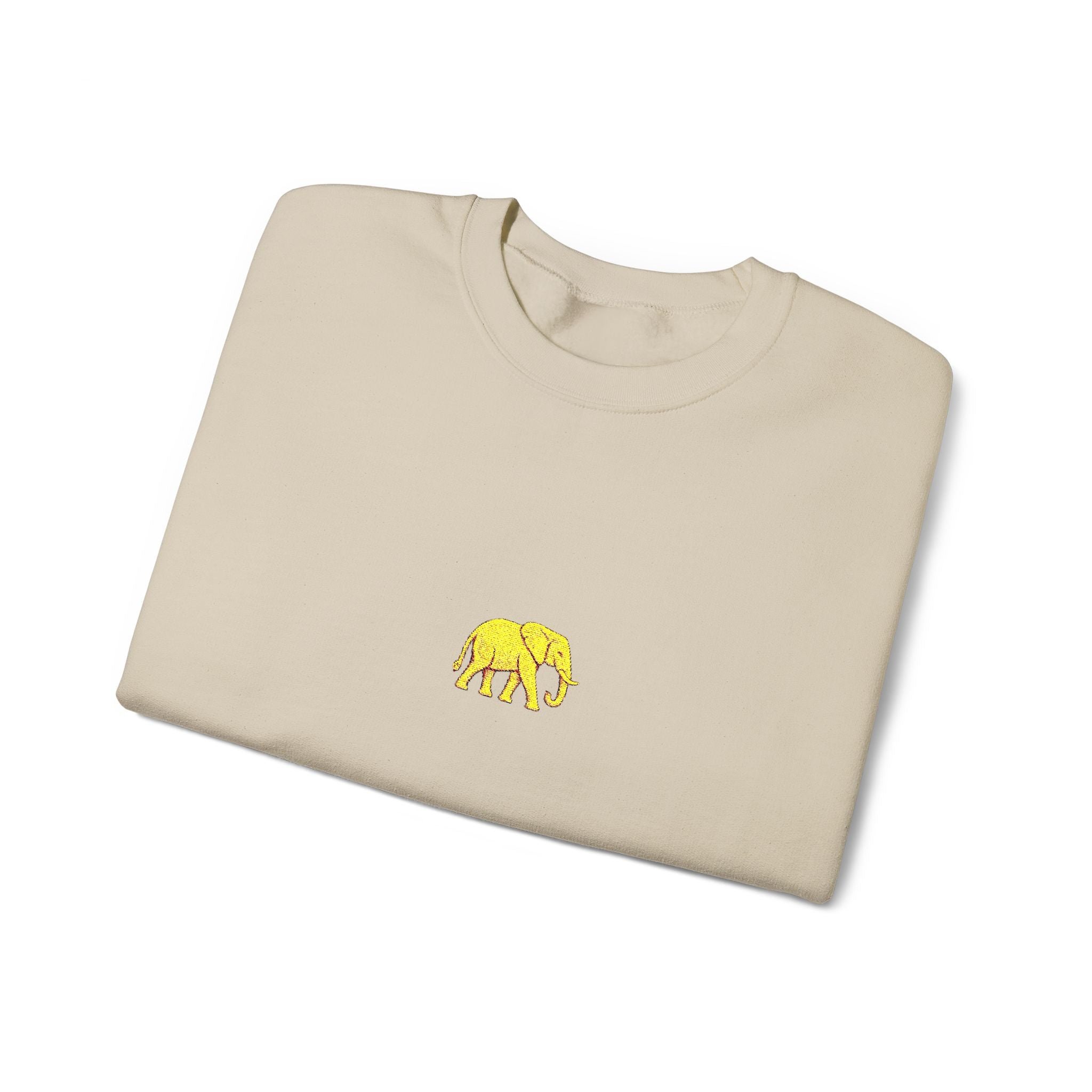 Elephant Embroidery Crewneck Sweatshirt