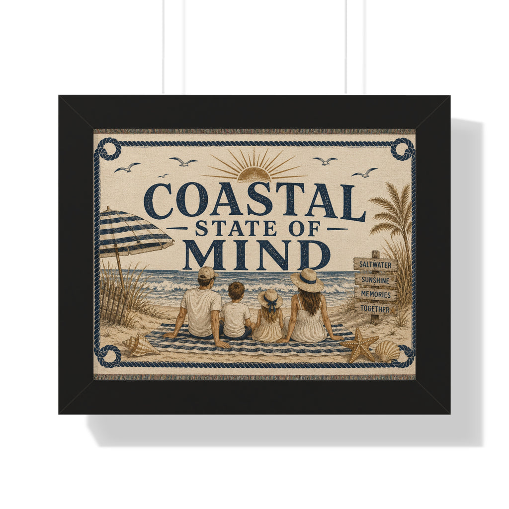 Coastal State of Mind Framed Poster