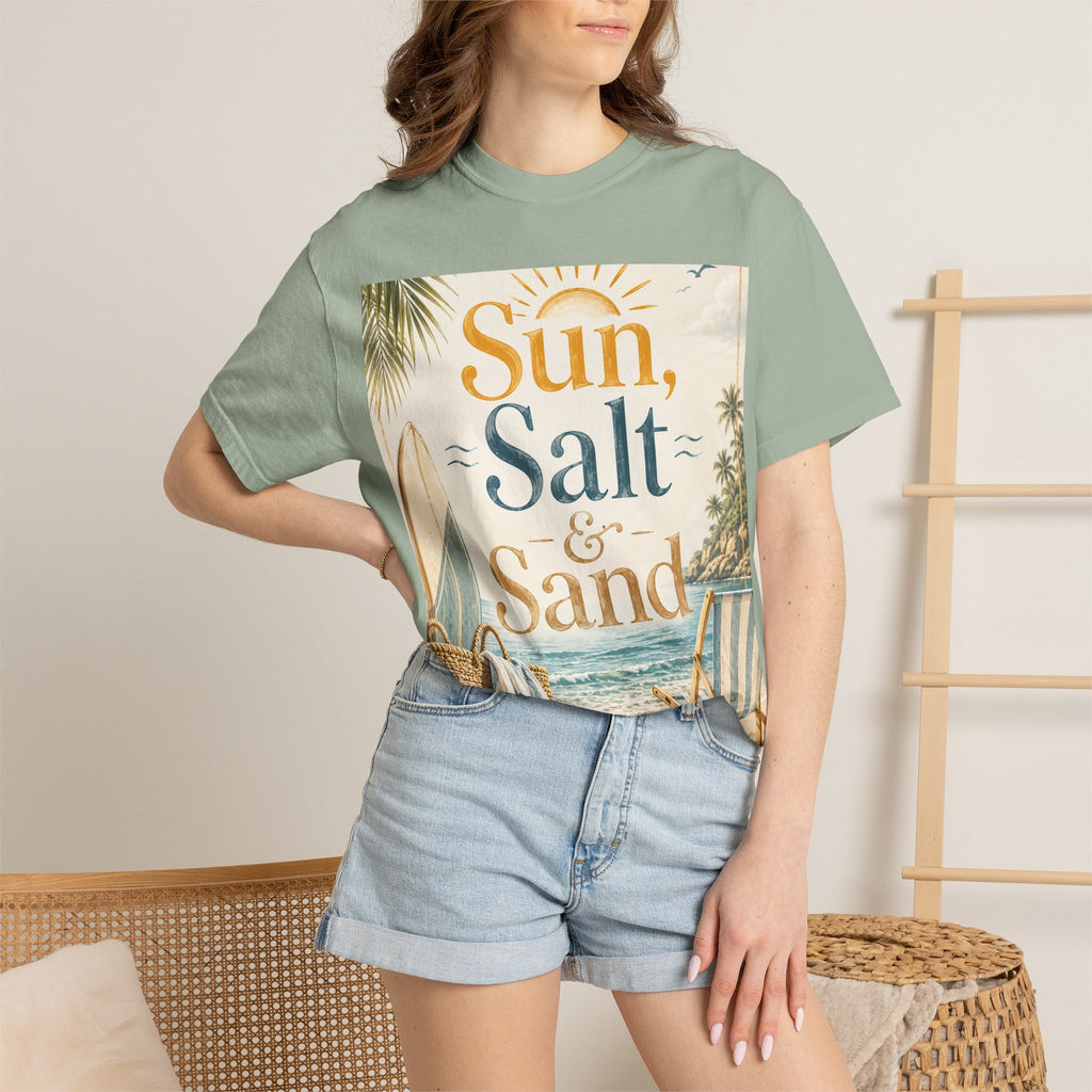Sun, Salt & Sand Beach T-Shirt — Vintage Coastal Vacation Tee