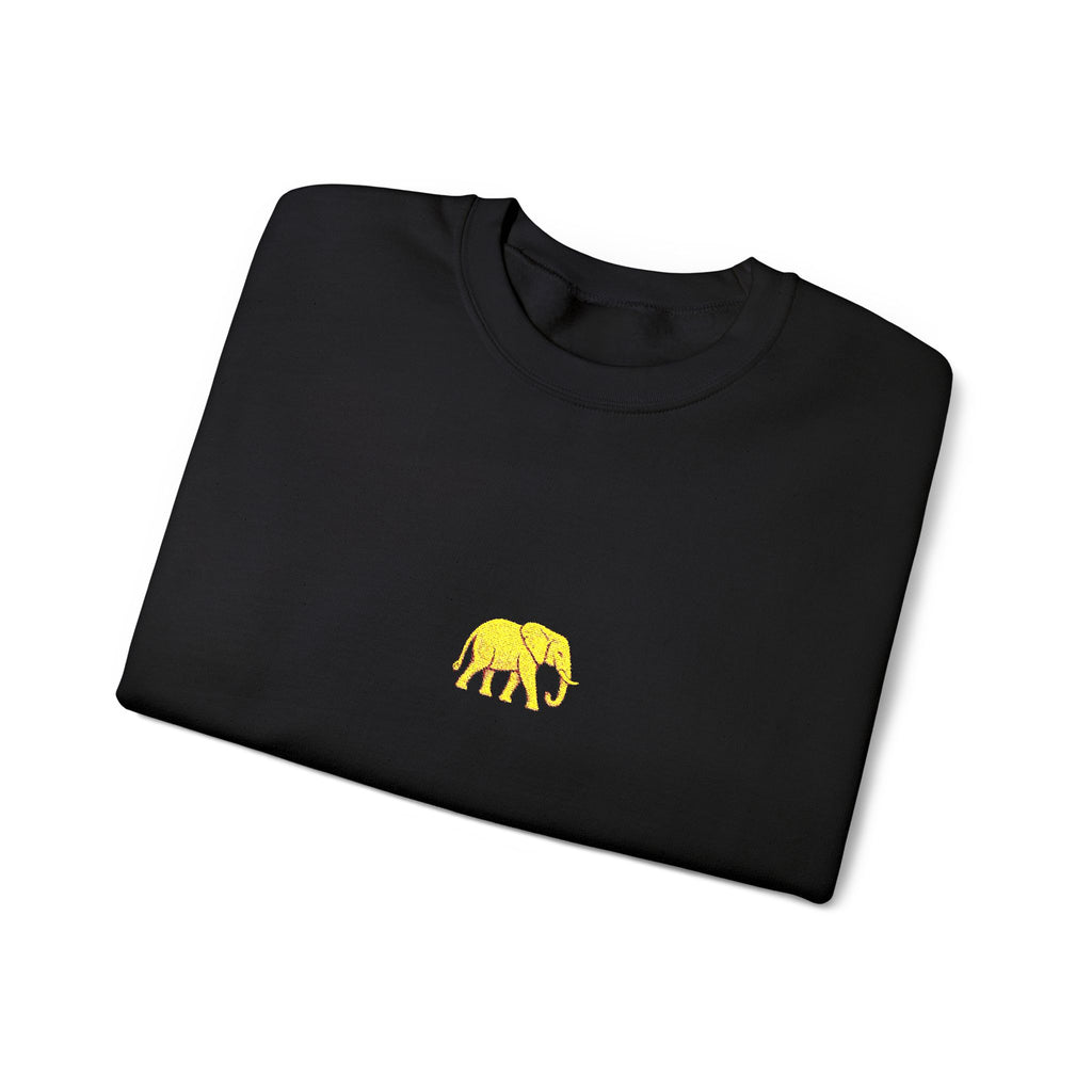 Elephant Embroidery Crewneck Sweatshirt