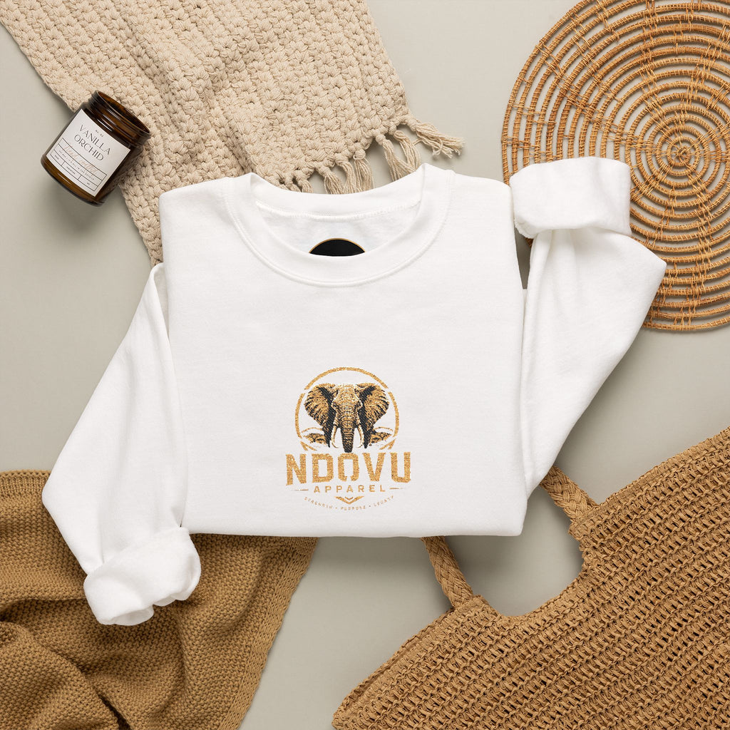 Elephant Mosaic Crewneck Sweatshirt – "Noiku" Graphic