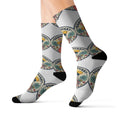 Summer Vibes Sublimation Socks — Sunny Beach Badge Pattern