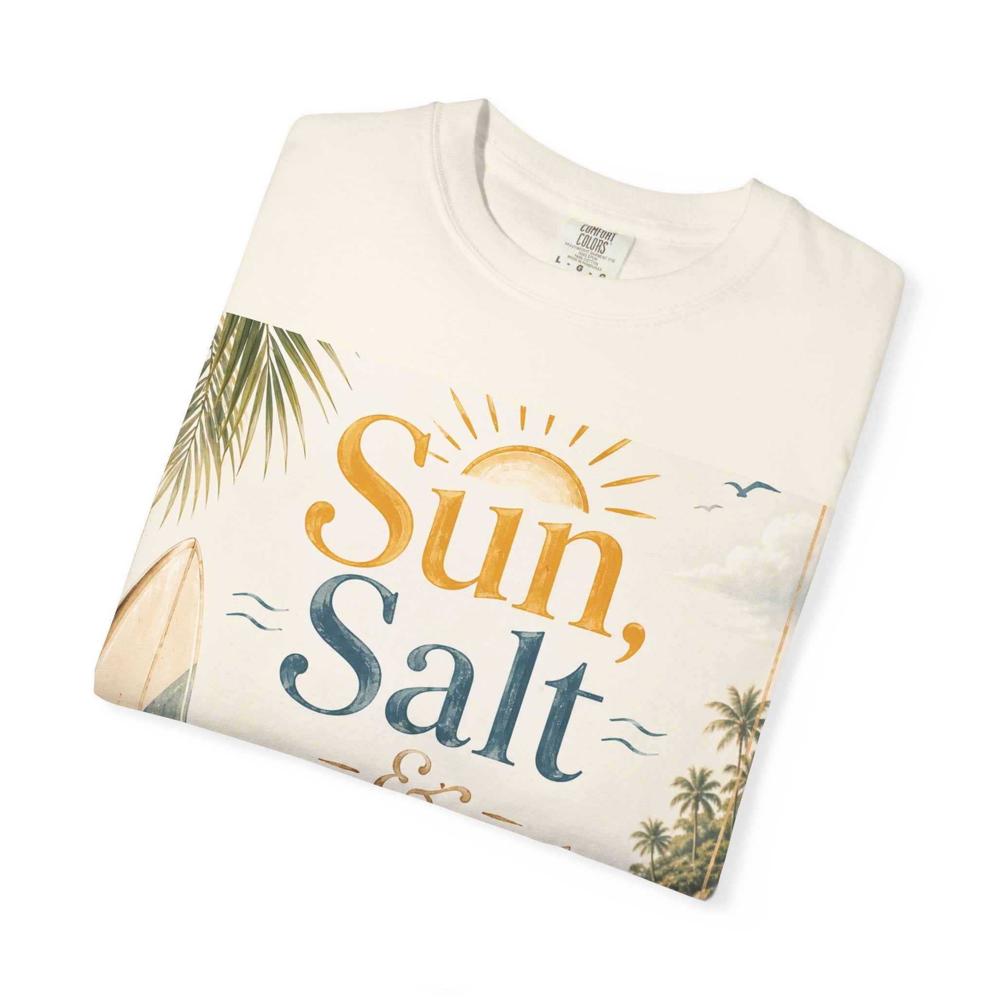 Sun, Salt & Sand Beach T-Shirt — Vintage Coastal Vacation Tee