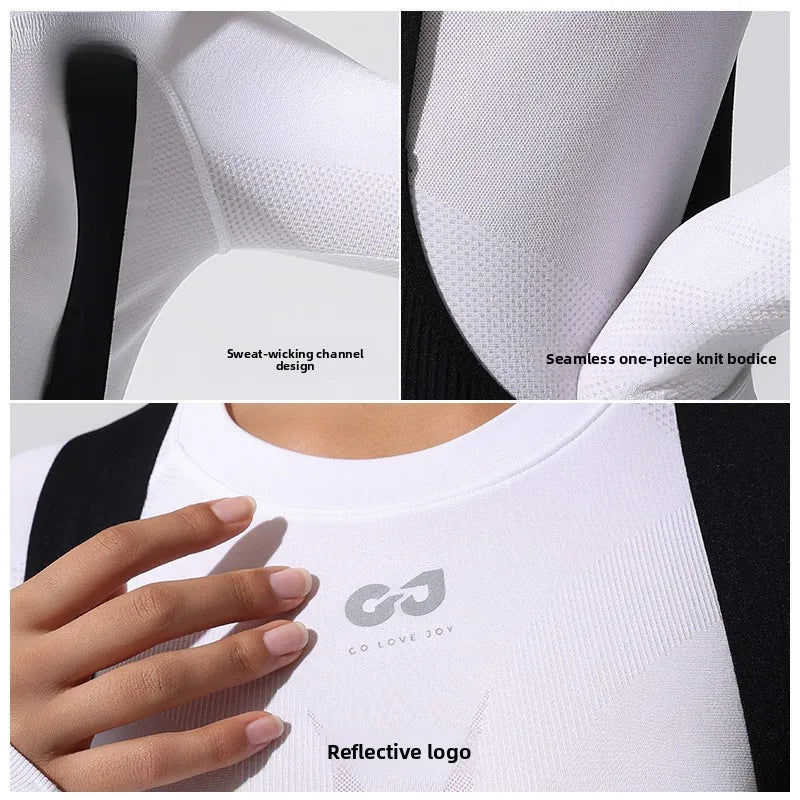 Men Women Cycling Jersey Quick Dry Compression Shirt Moisture Wicking Outdoor Sports Bike Training Top